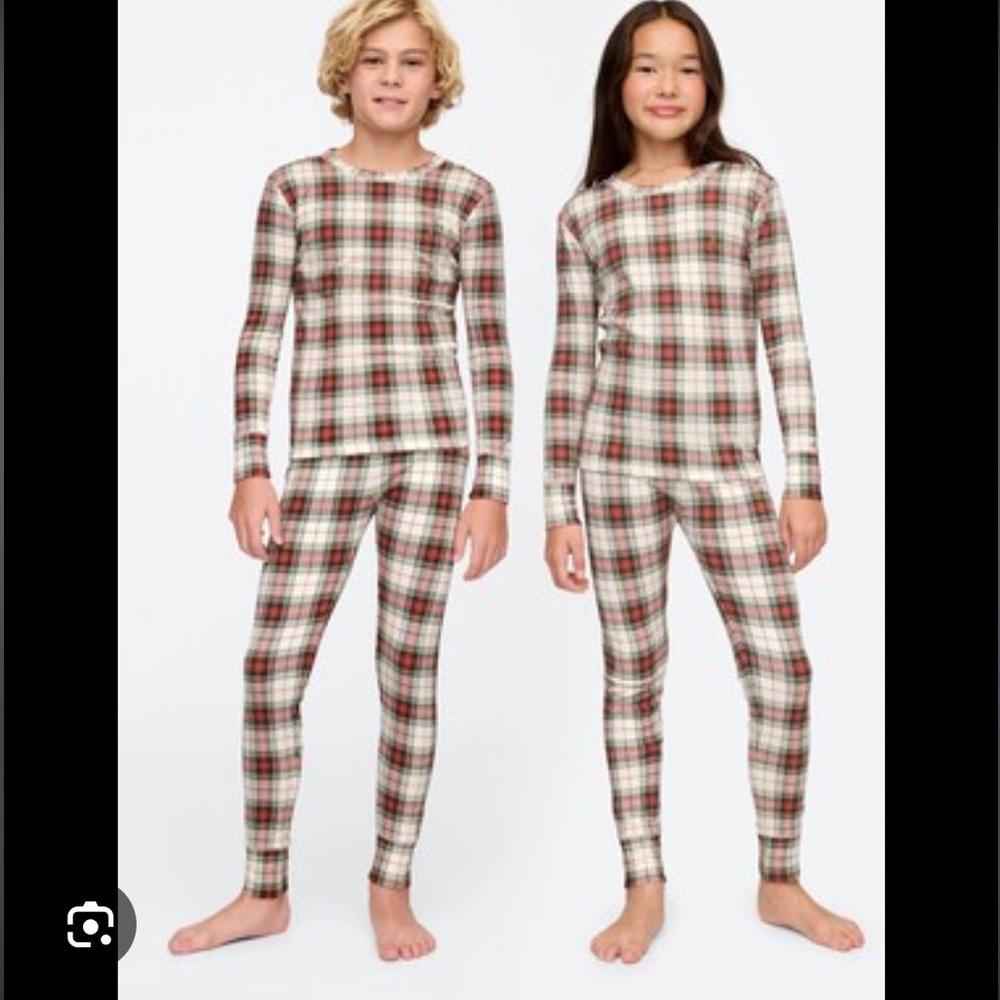 NWT Gap Organic Brushed Cotton PJ Set in Tartan